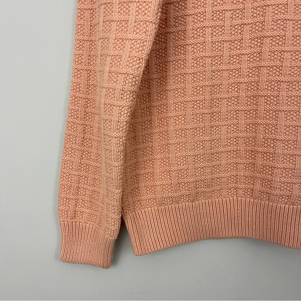 J. Crew Cotton Sweater in Checkered Stitch